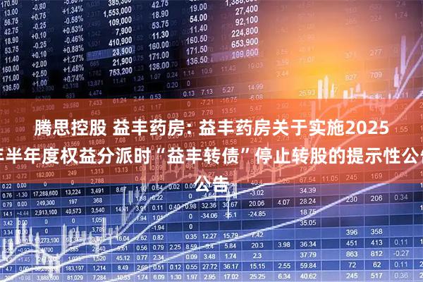 腾思控股 益丰药房: 益丰药房关于实施2025年半年度权益分派时“益丰转债”停止转股的提示性公告