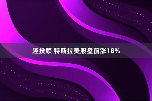 趣投顾 特斯拉美股盘前涨18%