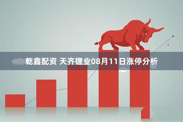 乾鑫配资 天齐锂业08月11日涨停分析